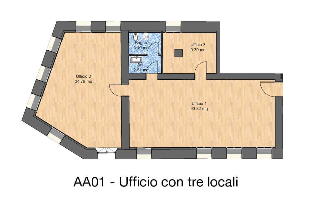 Uffici in vendita a Vittorio Veneto . Vendita locali commerciali con tre uffici