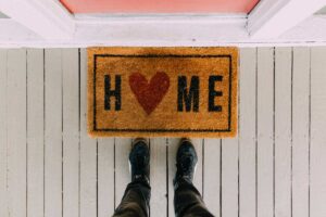 trasforma la tua casa tappetino con scritto home